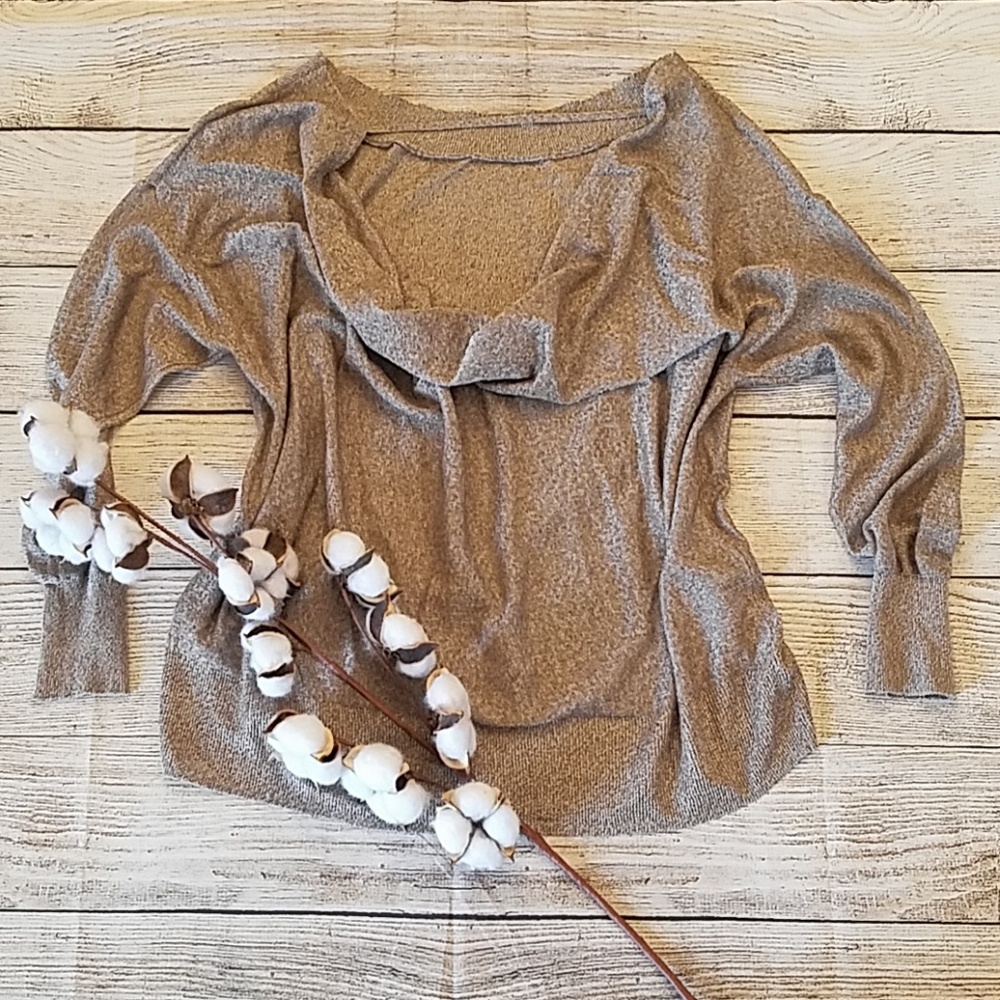 Free People Palmer Draper Metallic Blouse XS